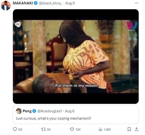 Makanaki black_bhoy_ aug pur them my mouth peng acedouglasl aug 6 just curious w