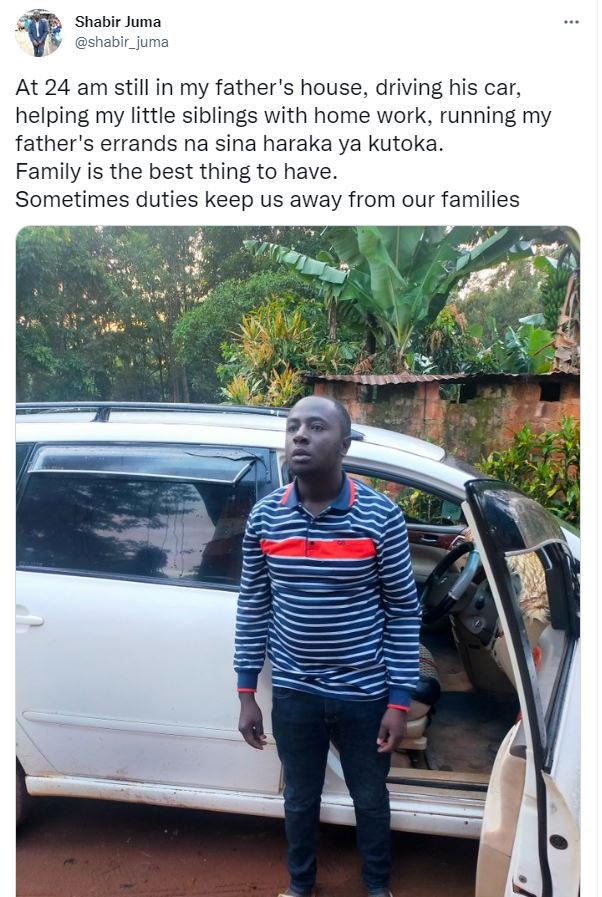 Shabir juma shabir_juma at 24 am still in my father's house, driving his car, he