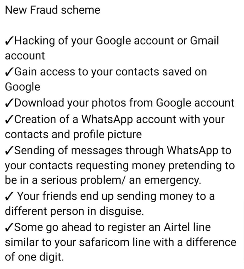 New fraud scheme vhacking of your google account or gmail account vgain access t