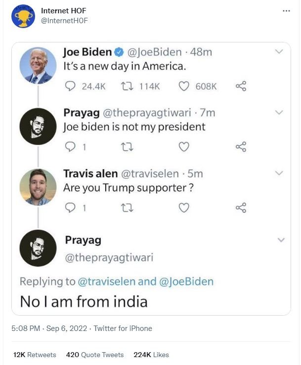 Internet hof internethof joe biden joebiden 48m itsa new day in america. 0 24.4k