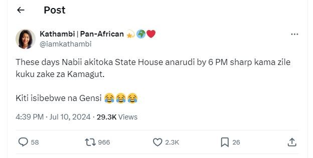 Post kathambi panafrican iamkathambi these days nabii akitoka state house anarud
