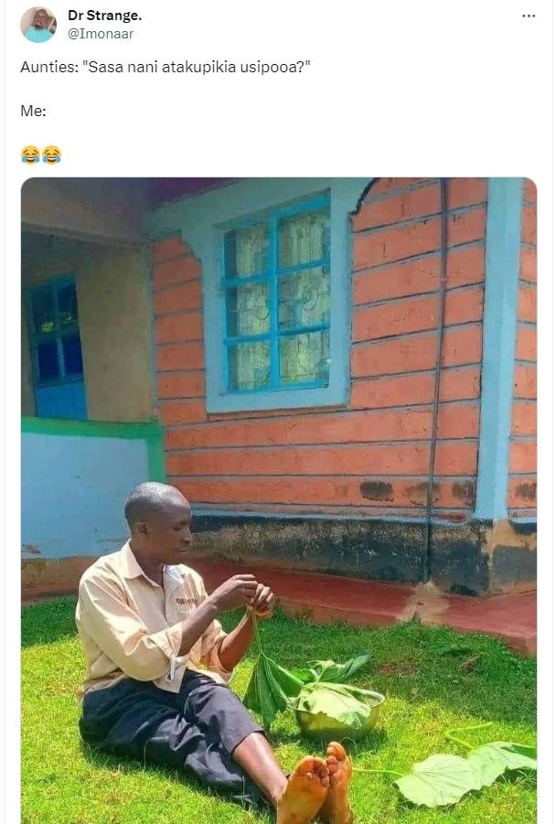 Dr strange imonaar aunties sasa nani atakupikia usipooa? me à4