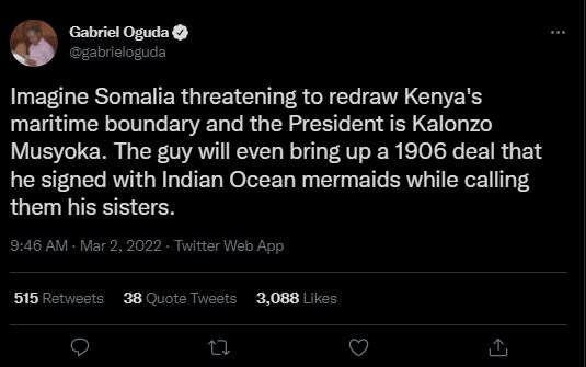 Gabriel oguda gabrieloguda imagine somalia threatening to redraw kenya's maritim