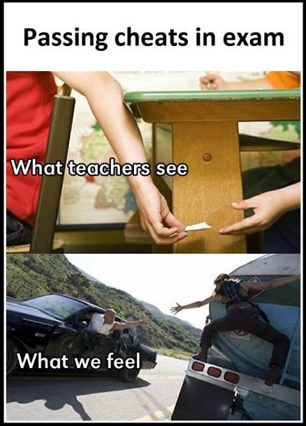 Passing cheats in exam what teachers see what we feel