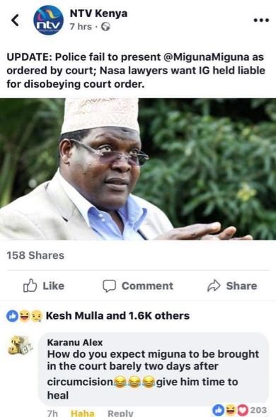 Ntv kenya nc zhrs update police fail to present migunamiguna as ordered by court