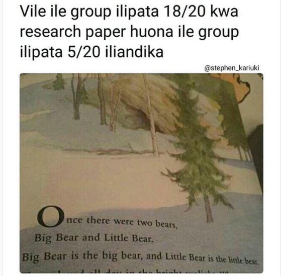 Vile ile group ilipata 1820 kwa research paper huona ile group ilipata 520 ilian