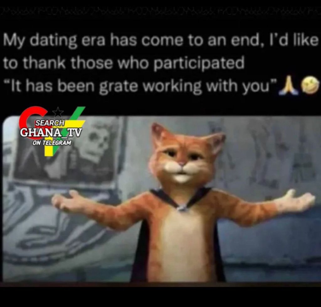 My dating era has come to an end, l'd like to thank those who participated it ha