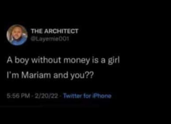 The architect 371ayei4oot a boy without money is a girl 1m mariam and you?? pm21