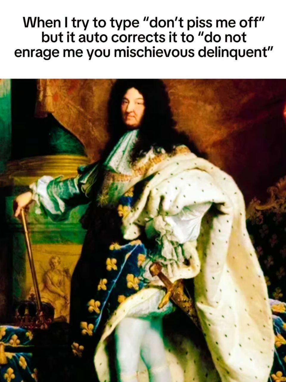 When l try to type don'tpiss me off but it auto corrects it to do not enrage me