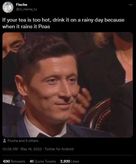 Fiucha ni_meme_tu if your tea is too hot, drink it on a rainy day because when i