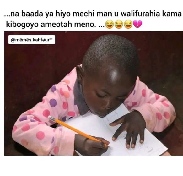 Na baada ya hiyo mechi man u walifurahia kama kibogoyo ameotah meno. m'm's kahfo