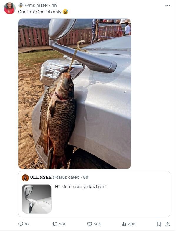 Ms_matei 4h one job! one job only ule msee tarus_caleb 8h hii kioo huwa ya kazi