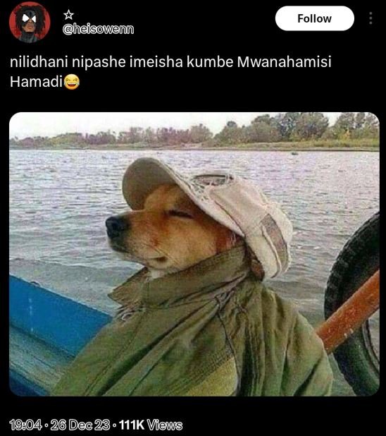Follow heisowenn nilidhani nipashe imeisha kumbe mwanahamisi hamadi .26dec23 111