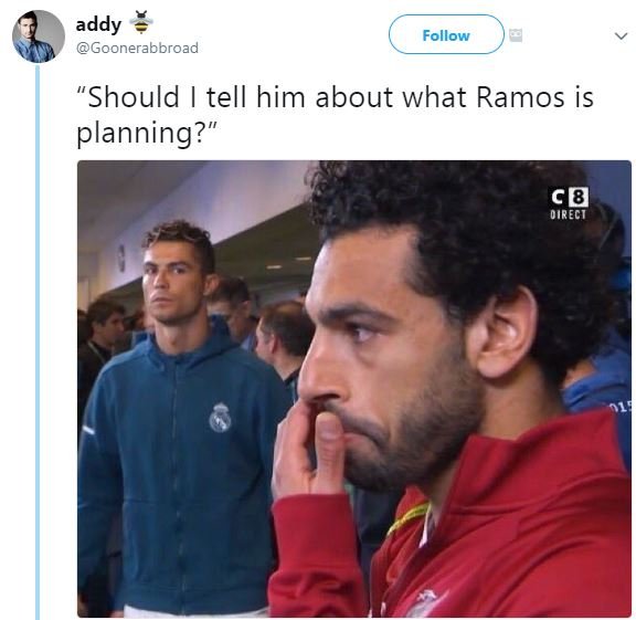 Addy goonerabbroad follow should tell him about what ramos is planning?' c8 dire