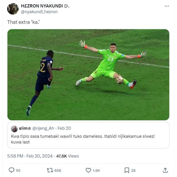 Hezron nyakundi u nyakundi_hezron that extra 'ka slimx njeng_ah feb 20 kwa tiplo