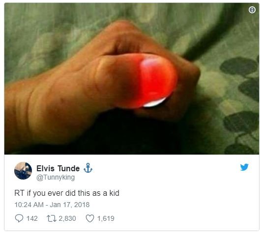 Elvis tunde tunnyking rt if you ever did this as a kid 10.24 am jan 17, 142 17 2