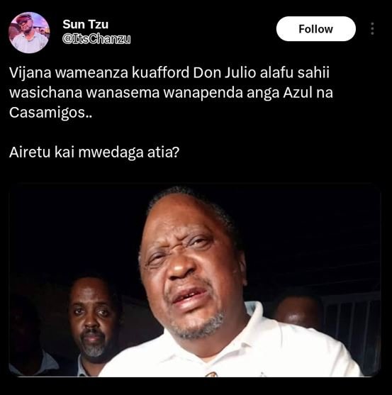 Sun tzu igschanzzu follow vijana wameanza kuafford don julio alafu sahii wasicha