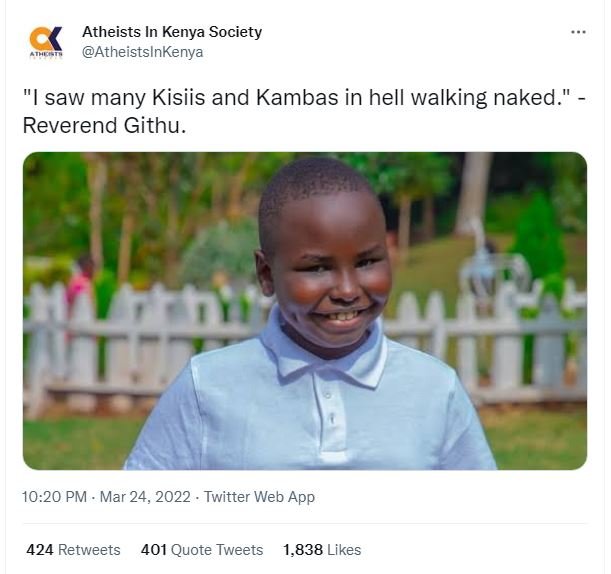 Atheists in kenya society atheistslnkenya isaw many kisiis and kambas in hell wa