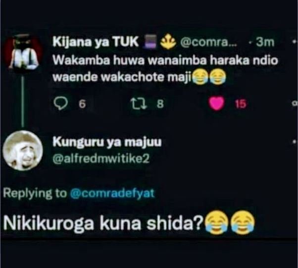 Kijana ya tuk comra 3m wakamba huwa wanaimba haraka ndio waende wakachote maji 0