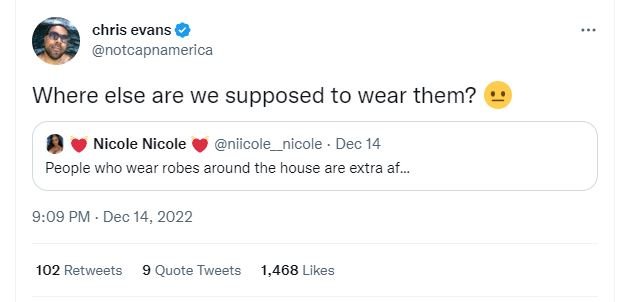 Chris evans notcapnamerica where else are we supposed to wear them? nicole nicol