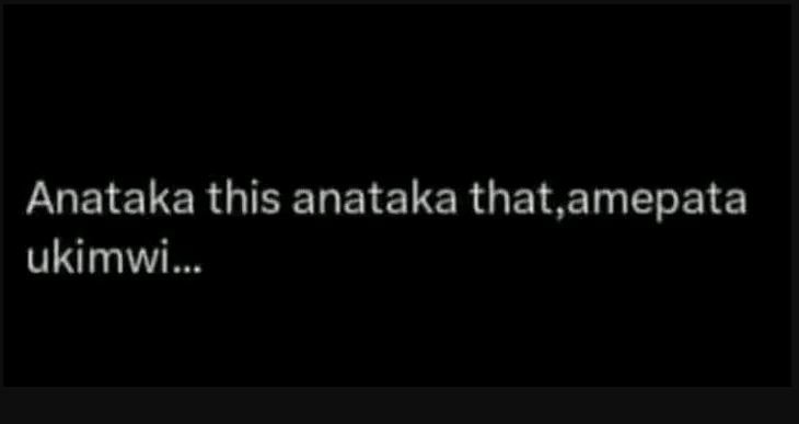 Anataka this anataka that,amepata ukimwi