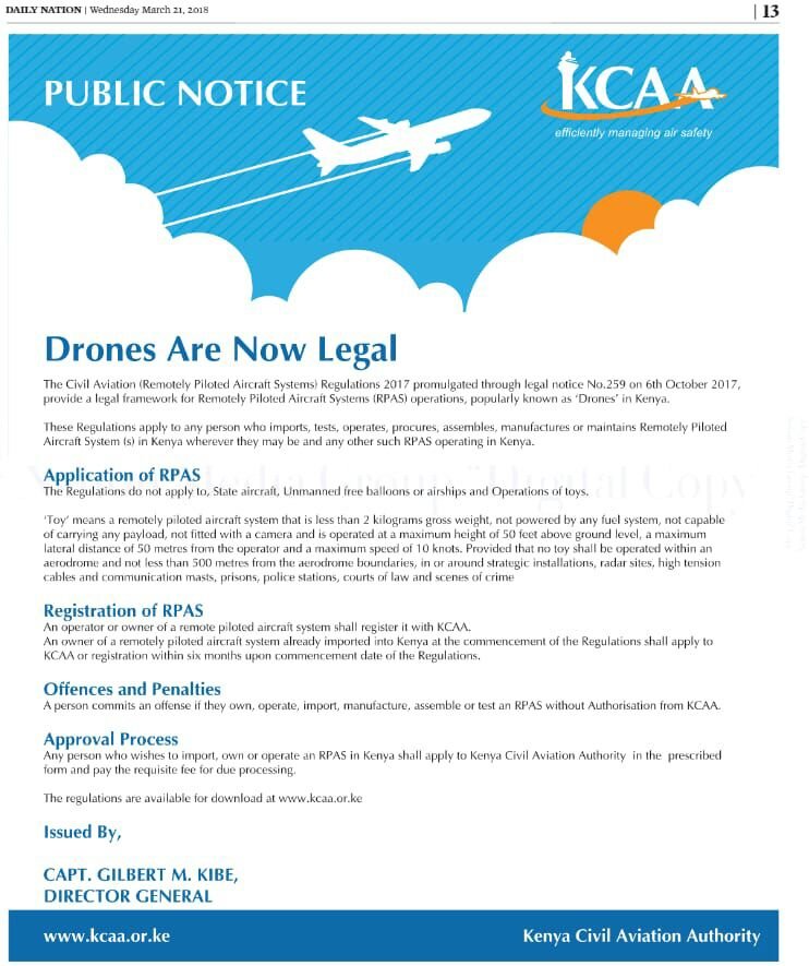 El gaeday public notice kca 4 afclenty managig al salery drones are now legal th