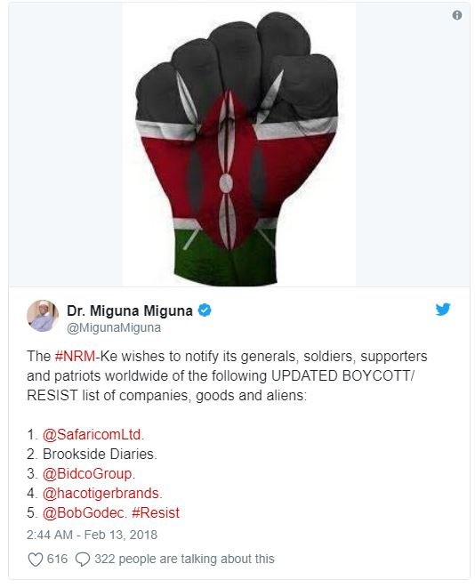Dr. miguna miguna migunamiguna the nrmke wishes to notify its generals soldiers