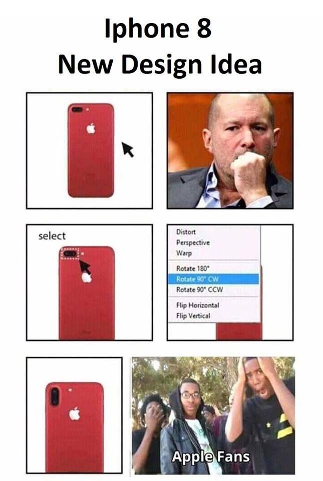 Iphone 8 new design idea diston perspectrze merp select rotate 120' roealeed cw
