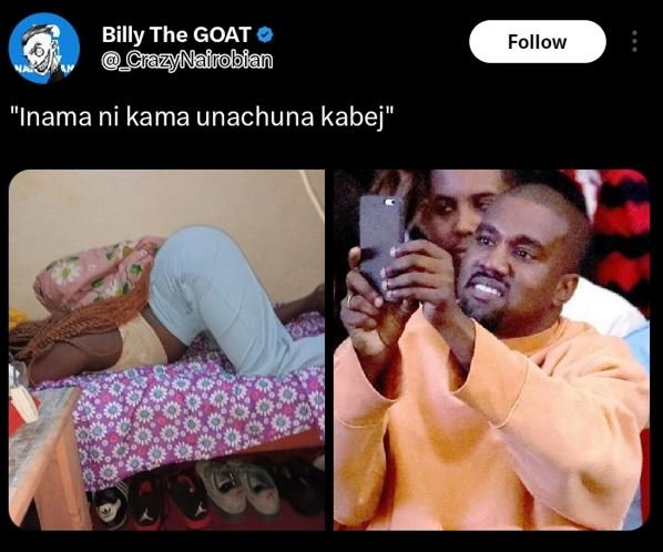 Billy the goat cazynailobian follow inama ni kama unachuna kabej