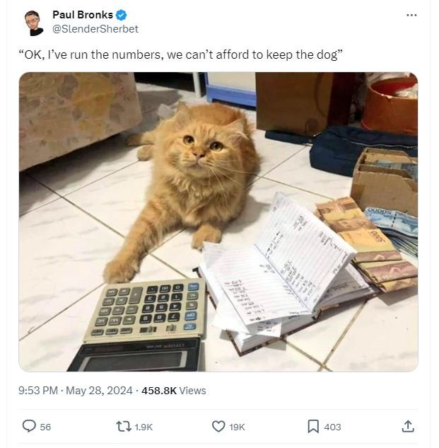 Paul bronks slendersherbet ok, l've run the numbers, we can't afford to keep the