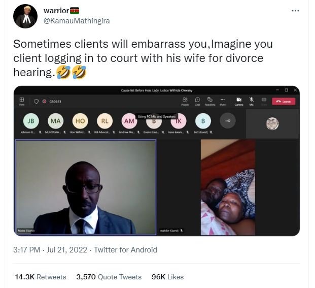 Warrior kamaumathingira sometimes clients will embarrass you,imagine you client