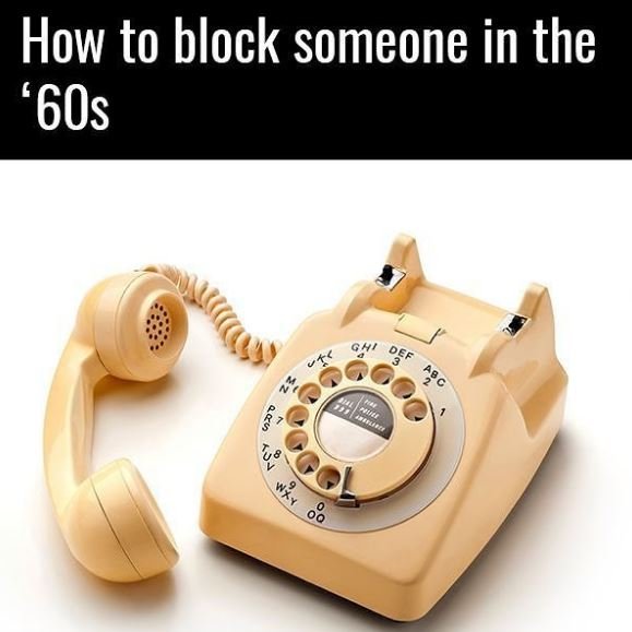 How to block someone in the 60s