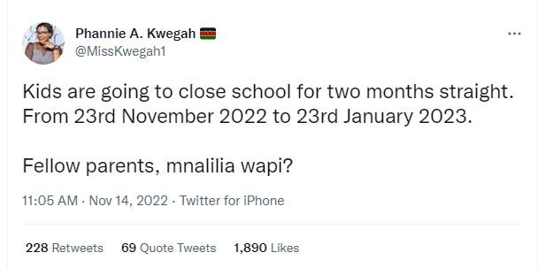 Phannie a. kwegah misskwegahi kids are going to close school for two months stra