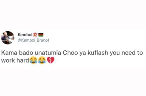 Kemboi kembol_brunoi kama bado unatumia choo ya kuflash you need to work hard