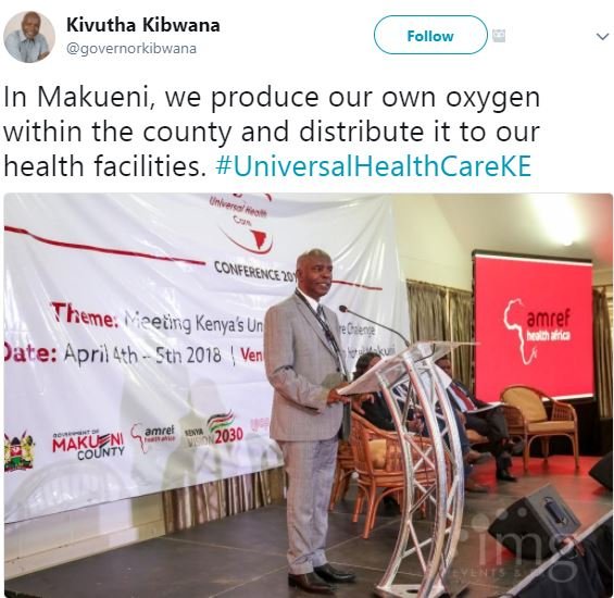 Kivutha kibwana governorkibwana follow in makueni we produce our own oxygen with