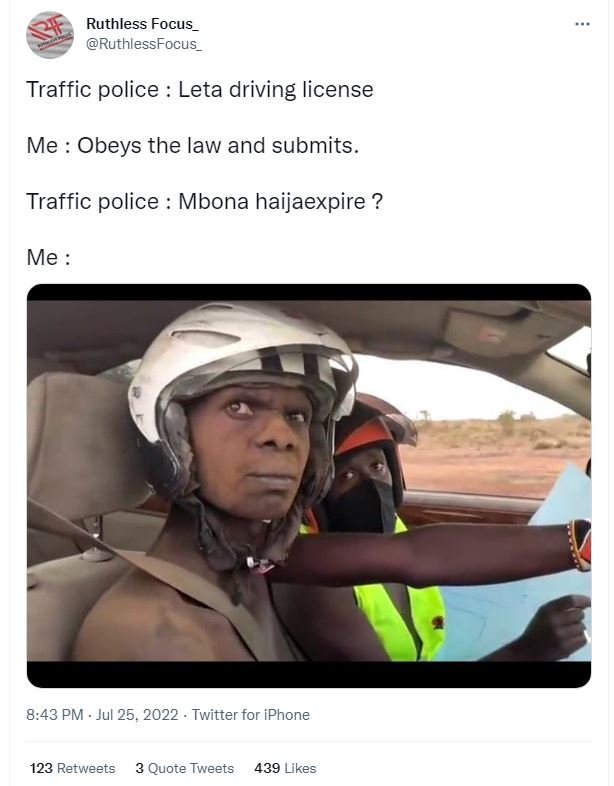 Ruthless focus ruthlessfocus traffic police leta driving license me obeys the la