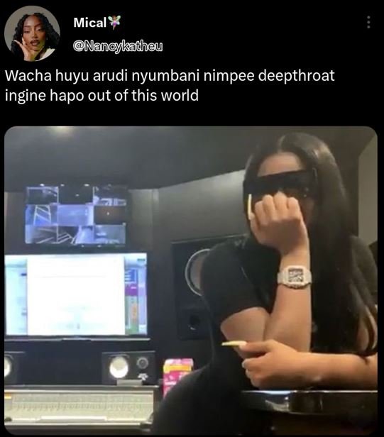 Mical nangykadheu wacha huyu arudi nyumbani nimpee deepthroat ingine hapo out of