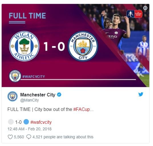 Full time ch 10 cit wafcvcity manchester city mancity full time city bow out of