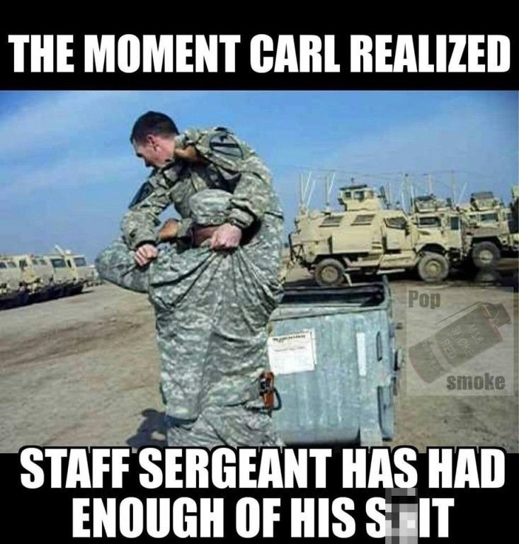 The moment carl realized pop smoke staff sergeant has had enough of his sfit