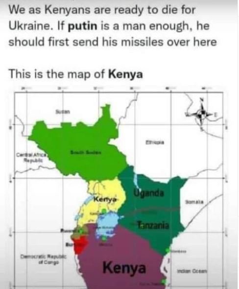 We as Kenyans are ready to die for Ukraine. If putin is a man enough he should f