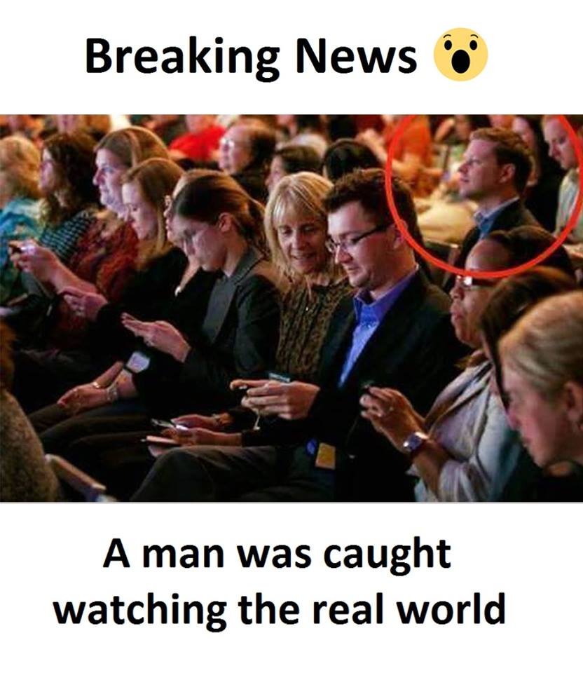 Breaking news a man was caught watching the real world