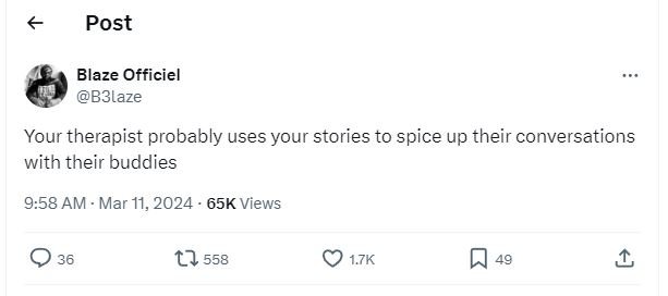Post blaze officiel b3laze your therapist probably uses your stories to spice up