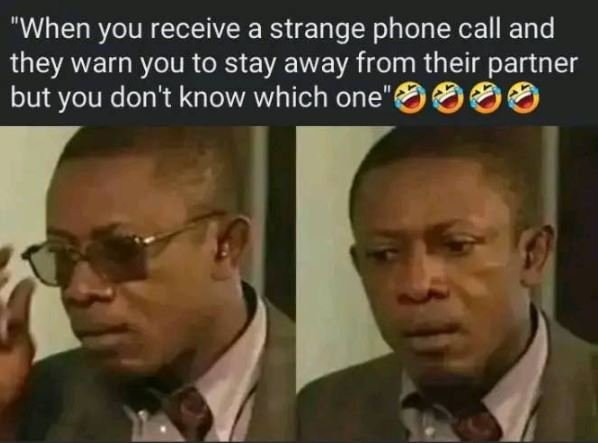 'when you receive a strange phone call and they warn you to stay away from their