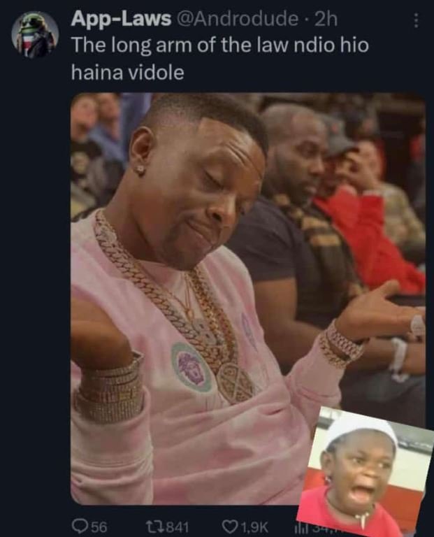 Applaws androdude 2h the long arm of the law ndio hio haina vidole 056 019k