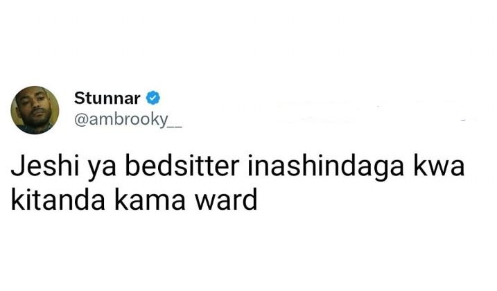 Stunnar ambrooky jeshi ya bedsitter inashindaga kwa kitanda kama ward