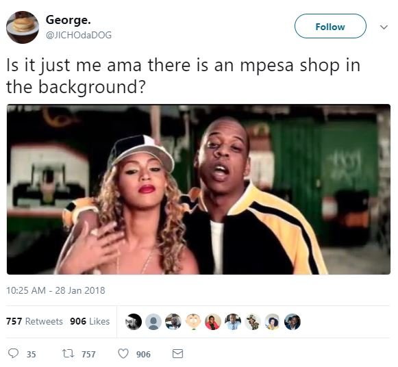 George. jichodadog follow is it just me ama there is an mpesa shop in the backgr