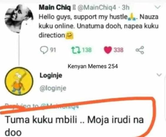 Maln chlq mainchiq4 3h hello guys, support my hustle nauza kuku online unatuma d