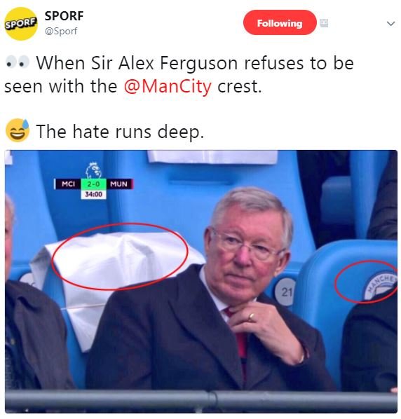 Sporf spor? sporf following when sir alex ferguson refuses to be seen with the m