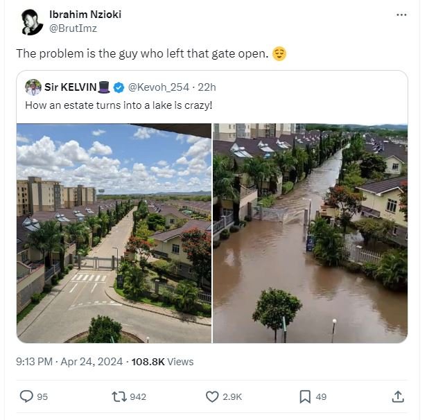 Ibrahim nzioki brutimz the problem is the guy who left that gate open. sir kelvi