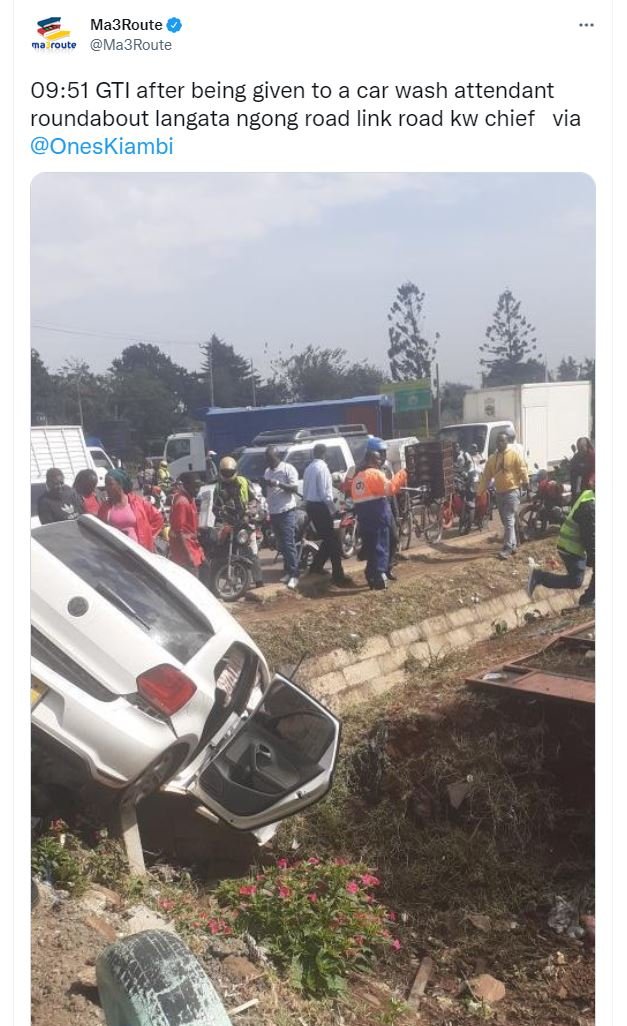 Ma3route toure ma3route 0951 gti after being given to a car wash attendant round